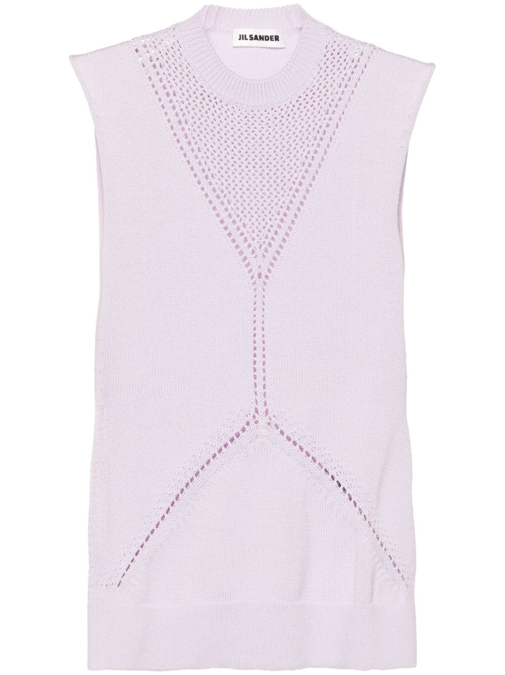 sleeveless knitted top - 1
