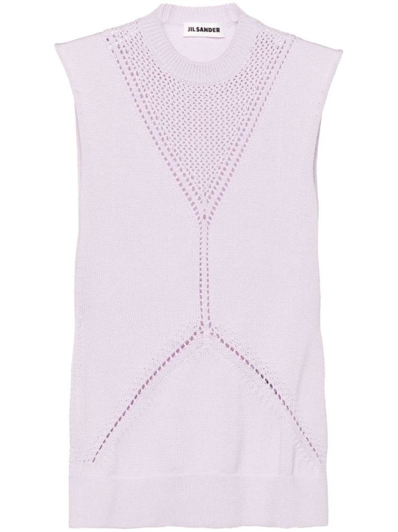 sleeveless knitted top 1