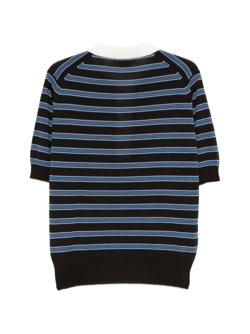 WALES BONNER Breeze striped-pattern polo shirt outlook