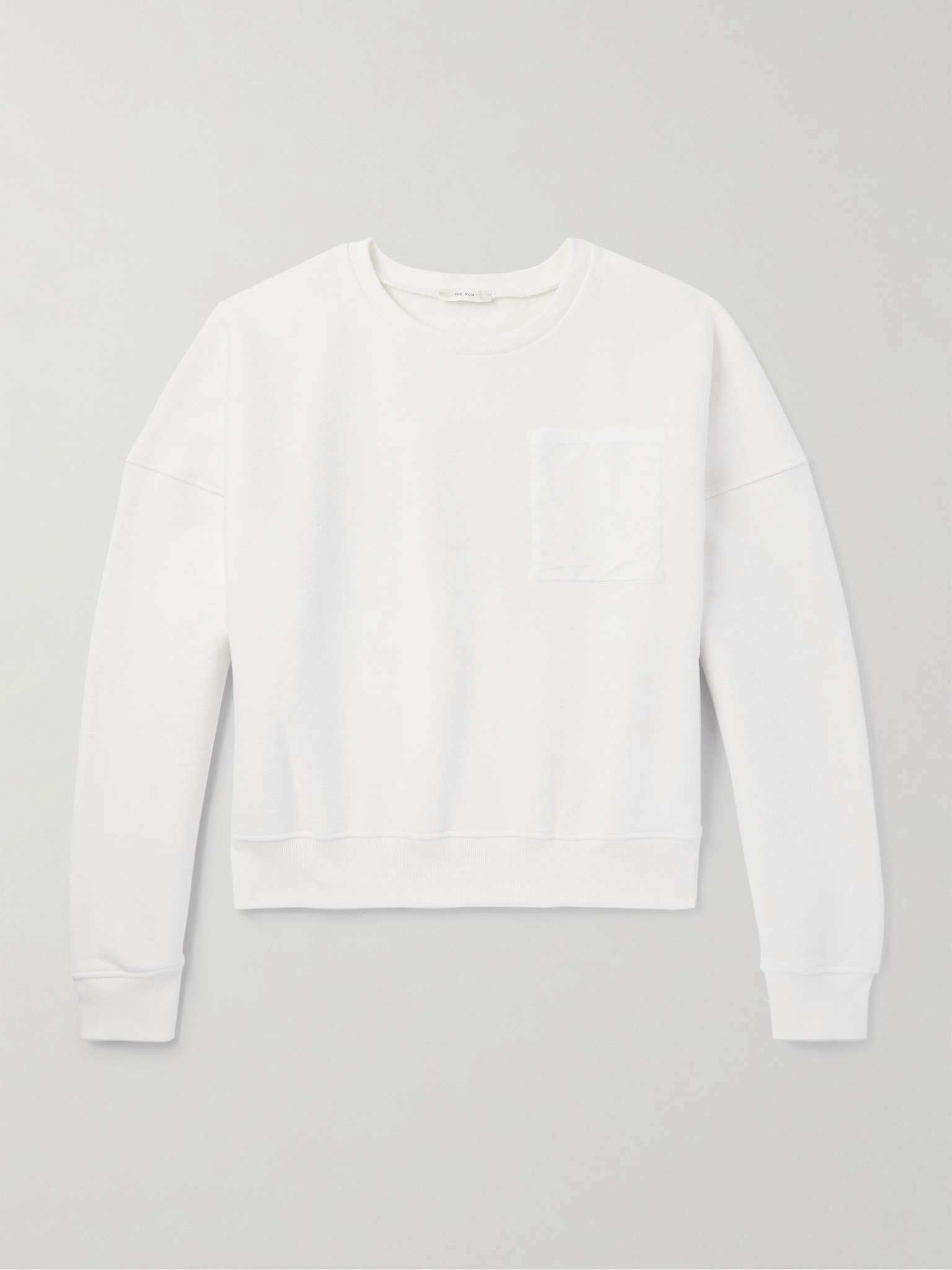 Troy Poplin-Trimmed Cotton-Blend Jersey Sweatshirt - 1