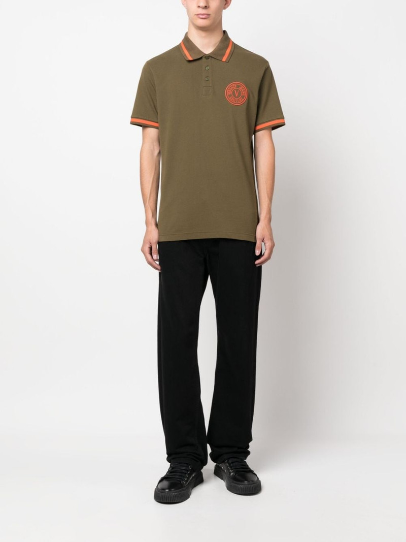 VERSACE JEANS COUTURE logo-embroidered polo shirt outlook