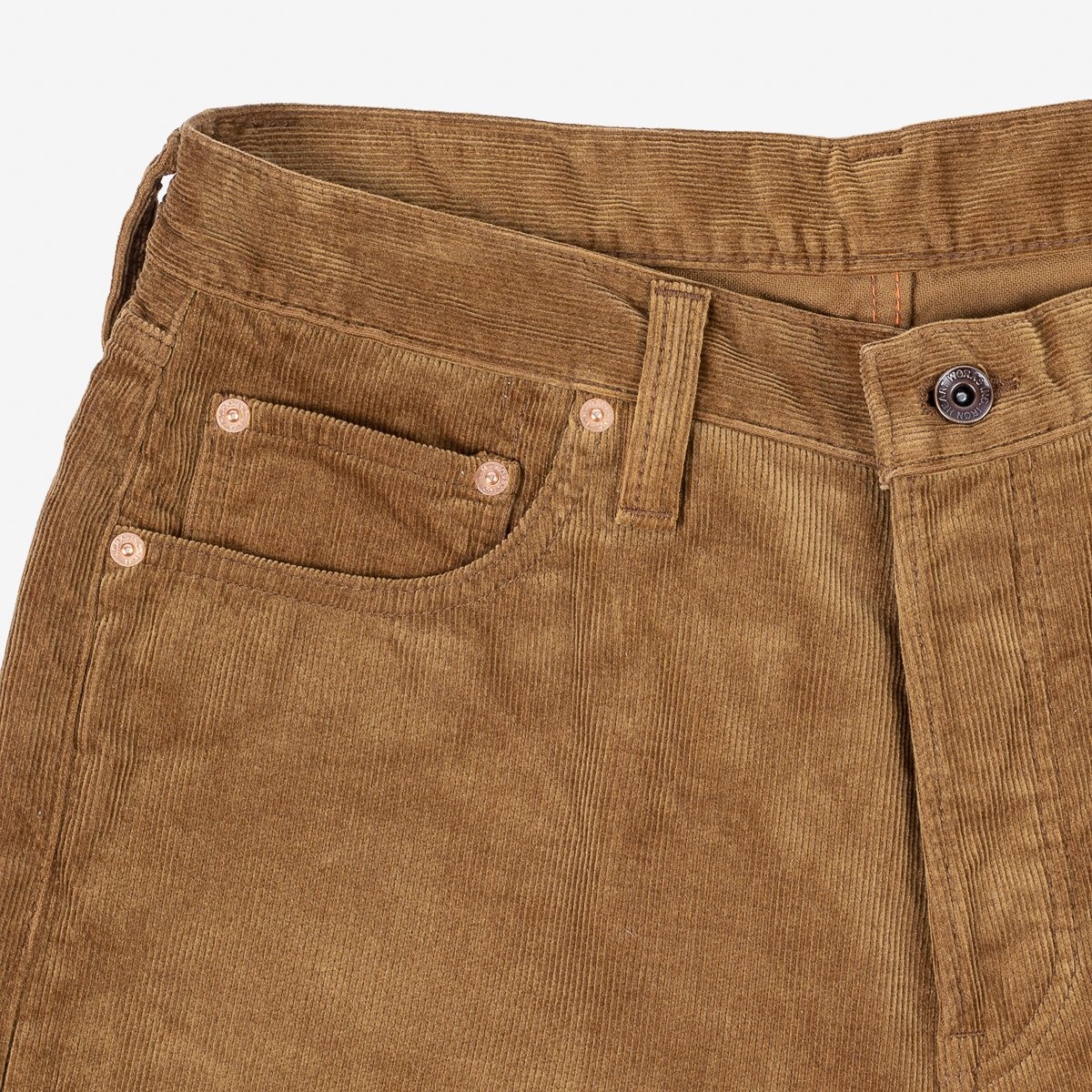 IH-6634-BRN 14oz Heavy Corduroy Straight Cut Pants - Brown - 6