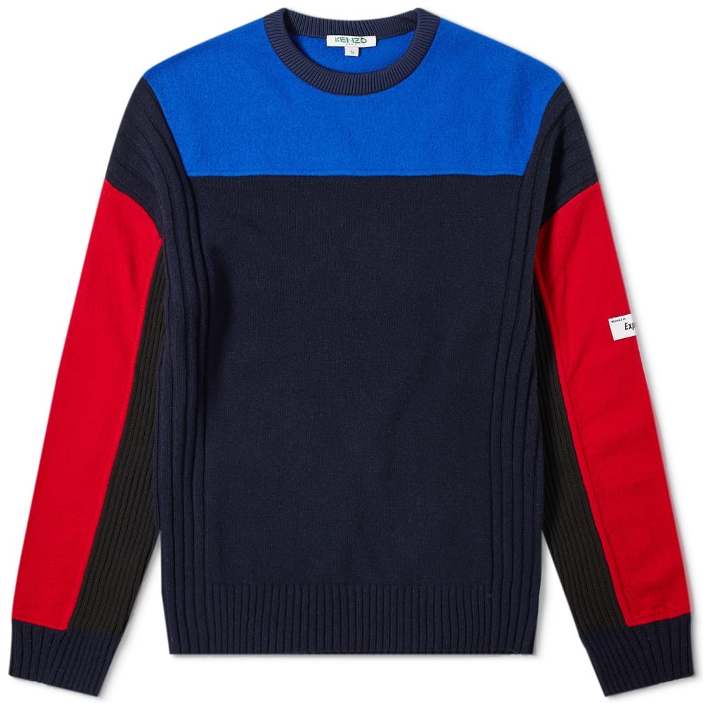 Kenzo Felted Colour Block Knit - 1