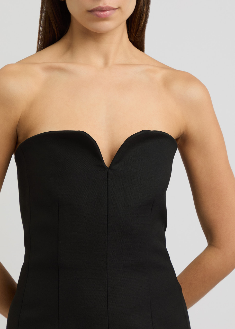 Khaite Yao Strapless Woven Midi Dress - 5