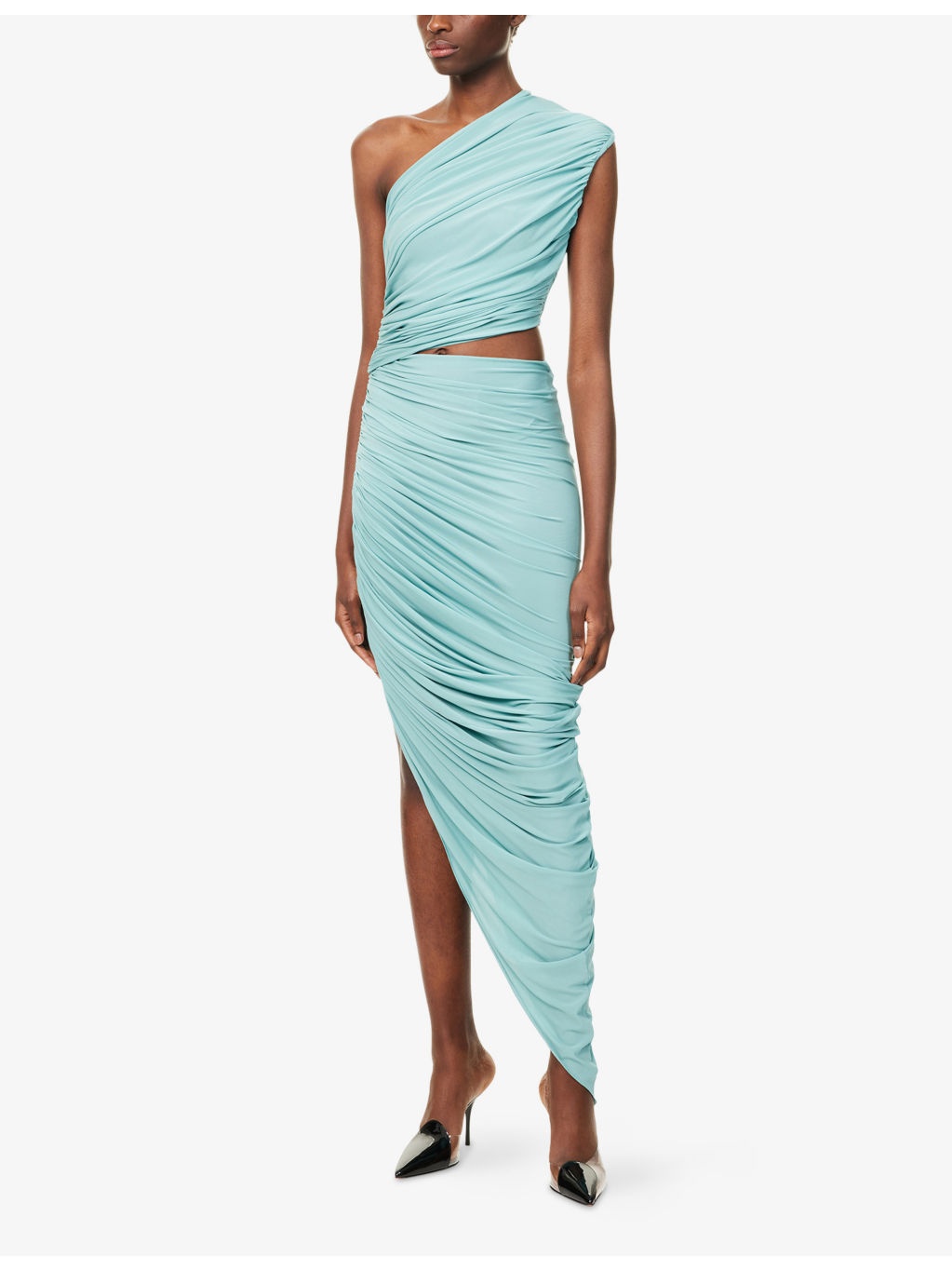 Cut-Out Draped Stretch-Woven Maxi Dress - 2