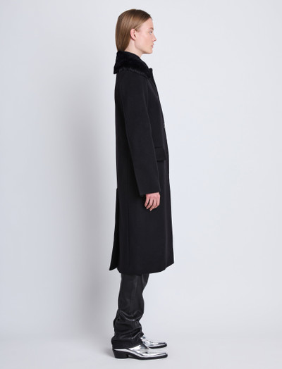 Proenza Schouler Louise Coat With Shearling Collar in Wool Cashmere outlook
