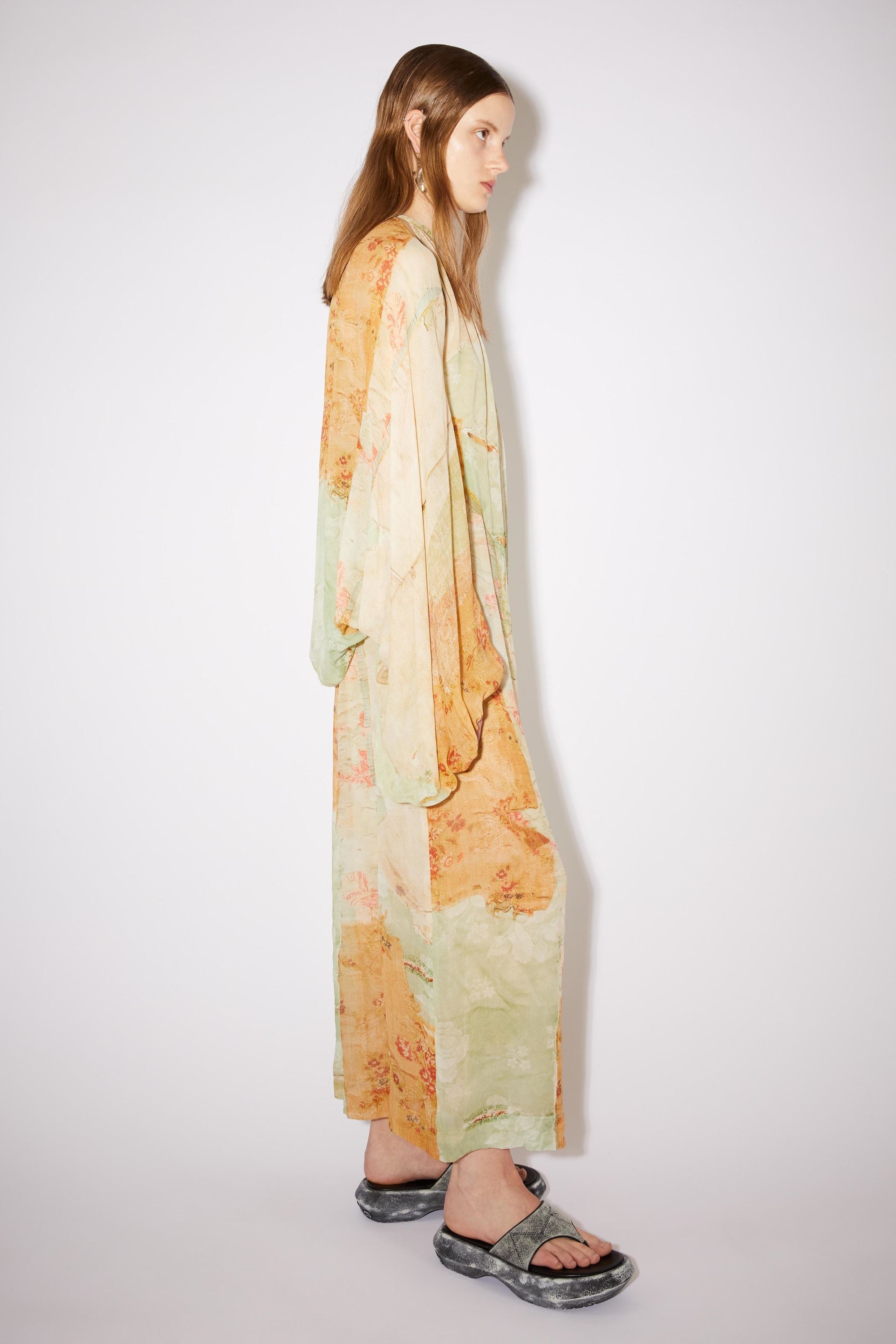Carpet print dress - Green/orange - 4