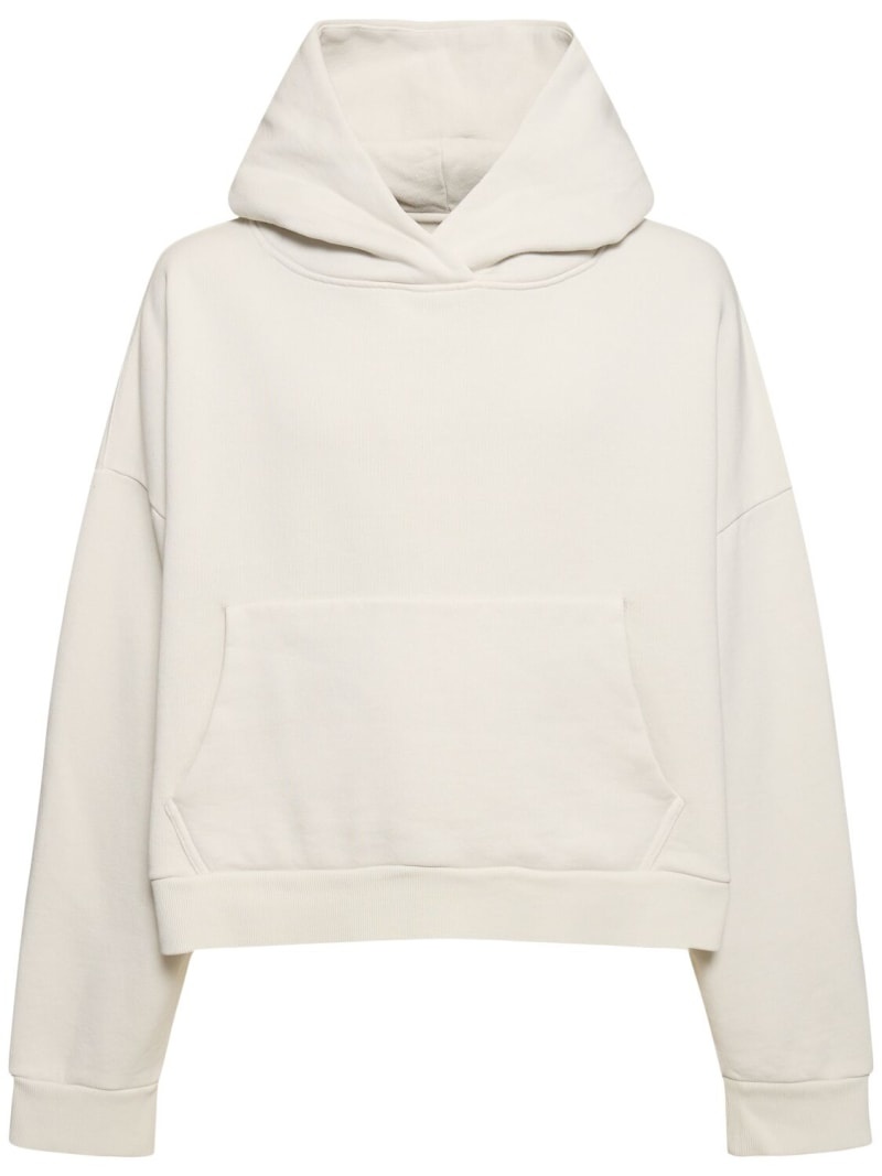 Heavy washed cotton hoodie - 1