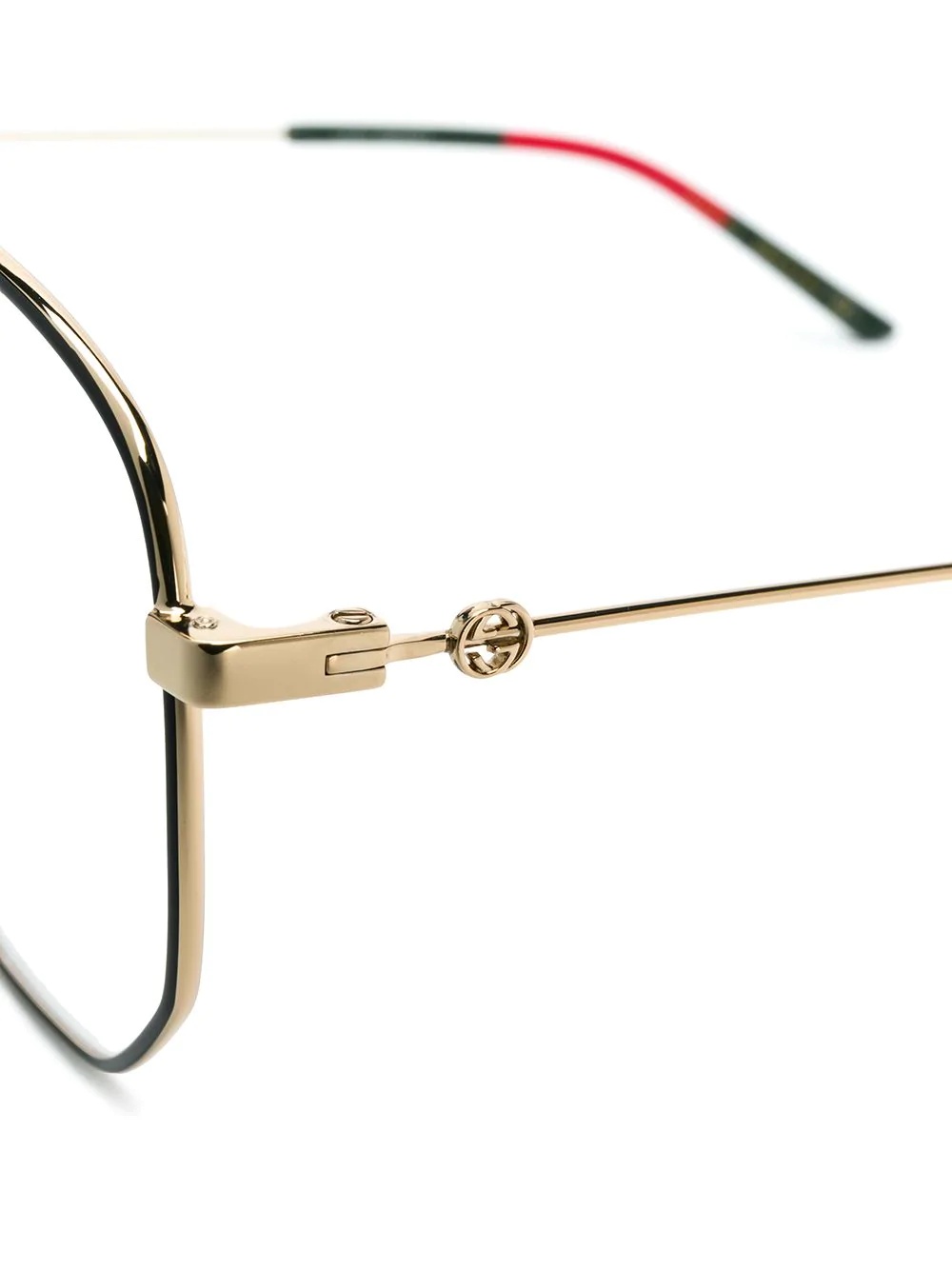 Web detail hexagonal-frame glasses - 3