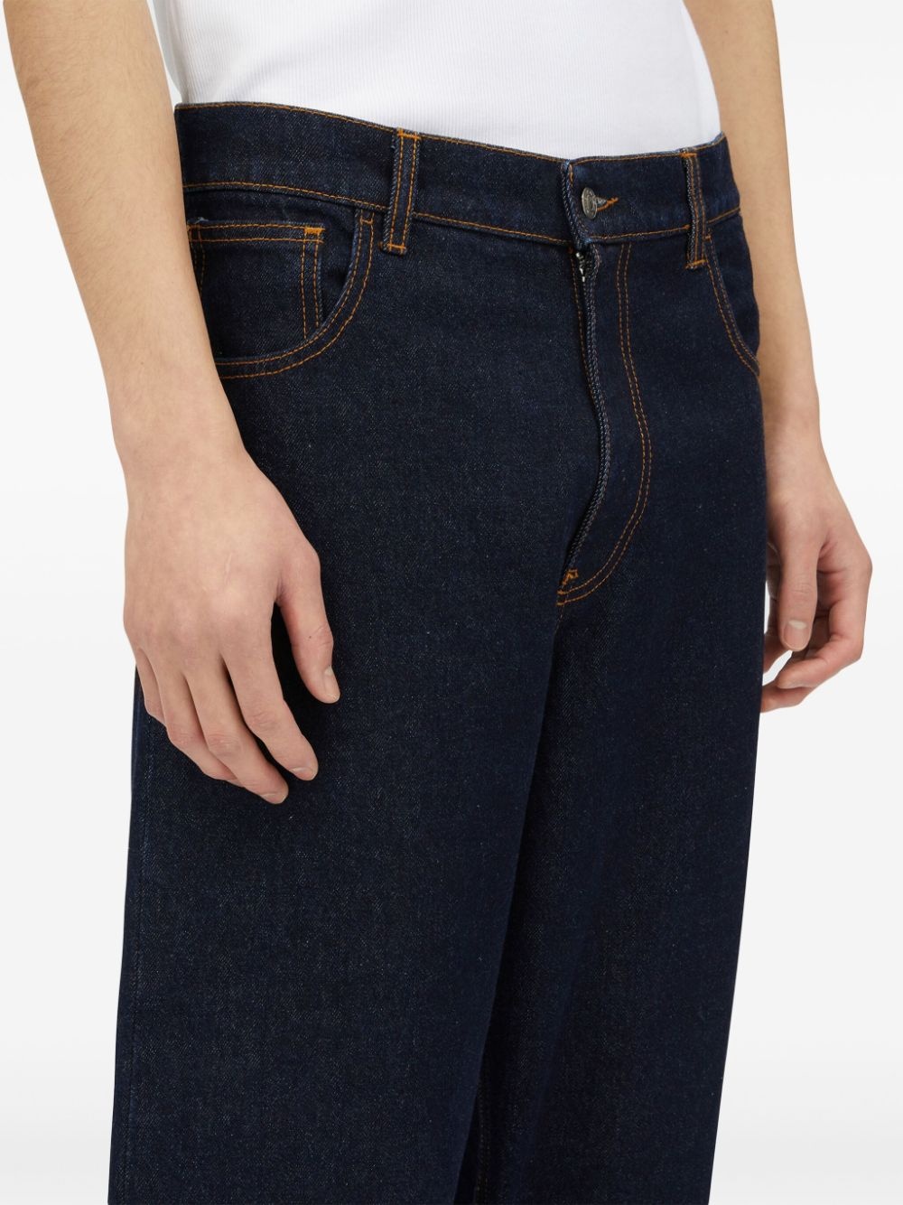 logo-patch cotton jeans - 5
