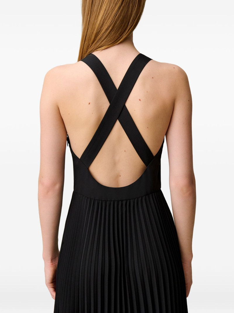 pleated ruffled-hem dress 6