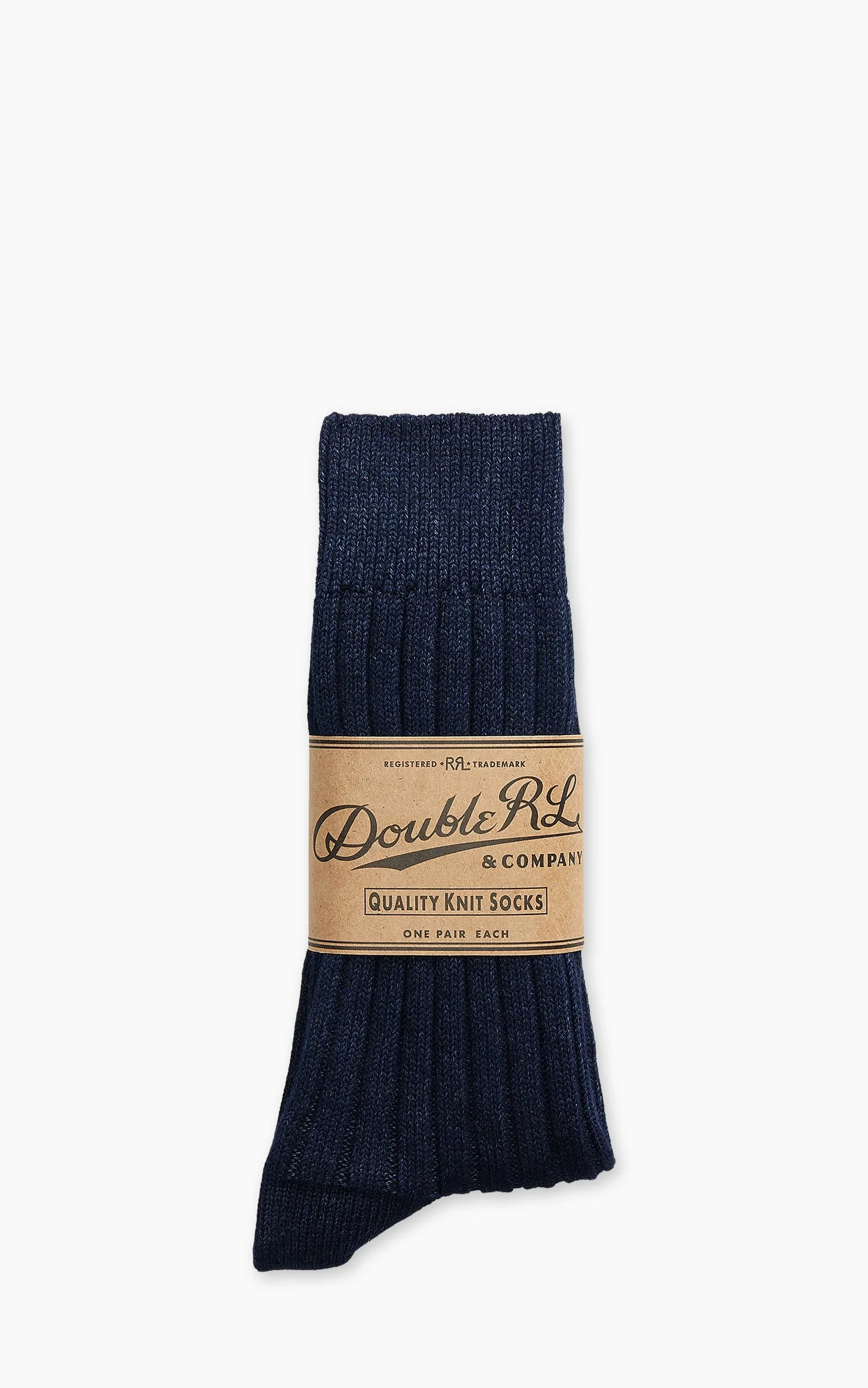 RRL STRETCH COTTON-BLEND SOCKS INDIGO - 1
