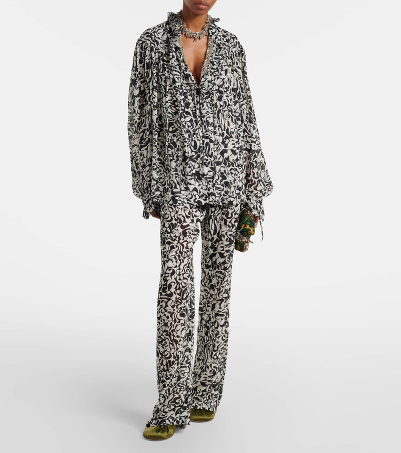 Dries Van Noten Printed straight pants outlook