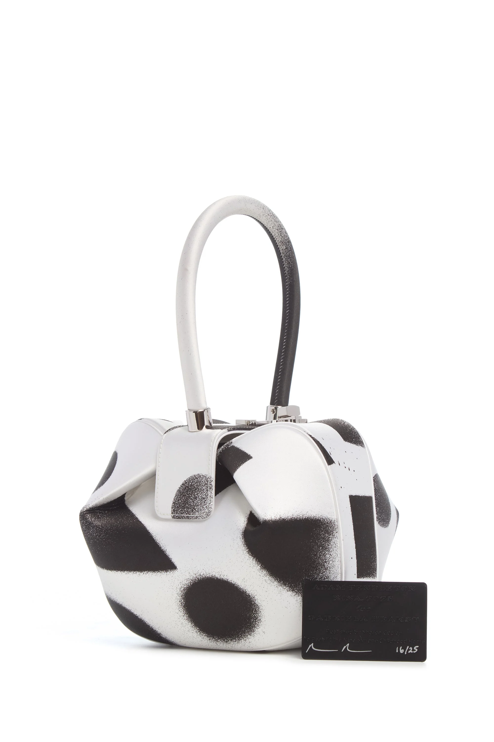 Adam Pendleton x Gabriela Hearst Nina Bag in Black & White Satin № 16 - 1