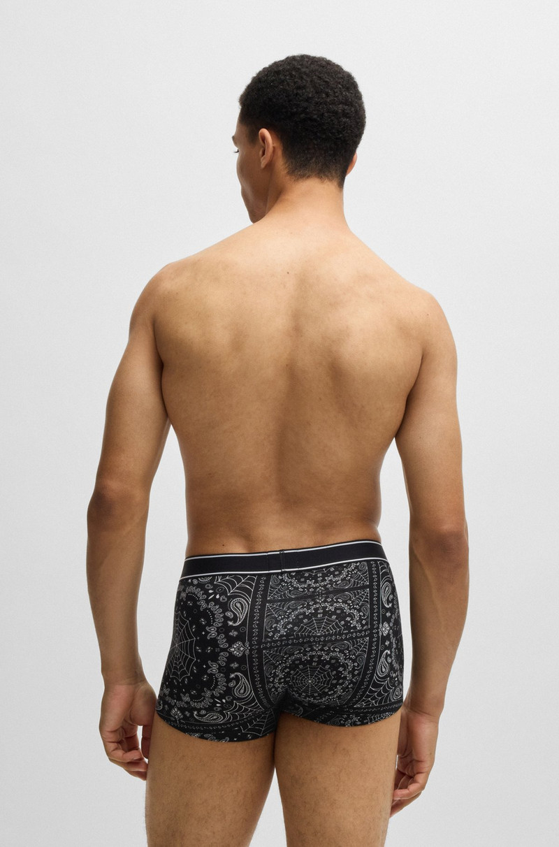 HUGO STRETCH-COTTON TRUNKS WITH SEASONAL PRINT outlook