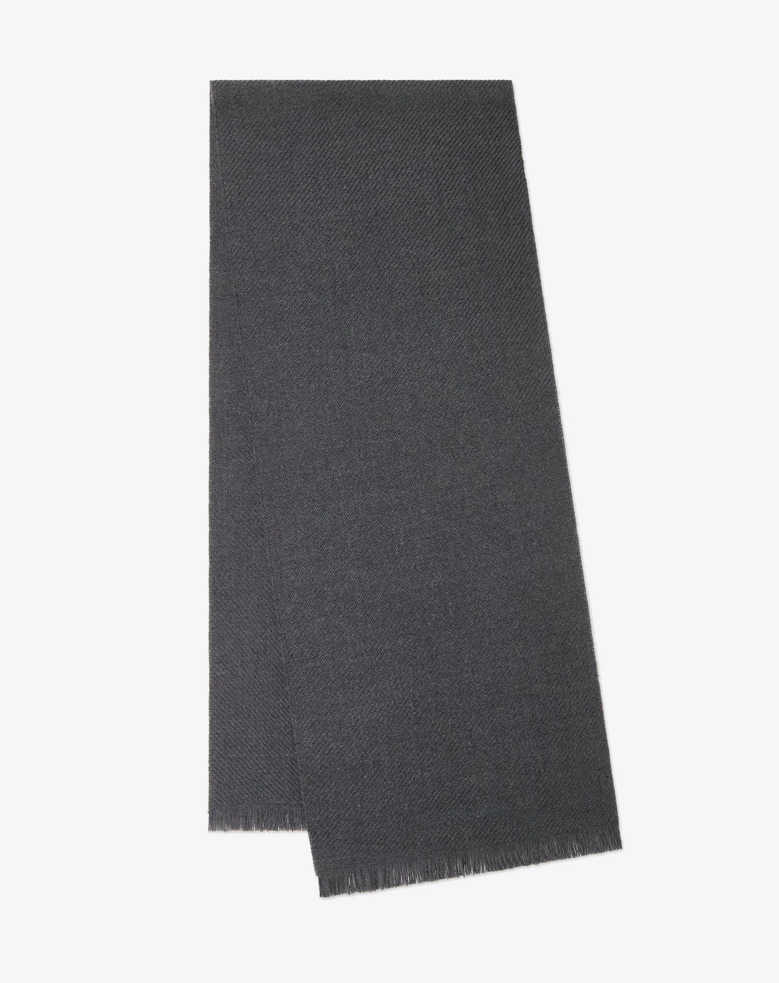 Grey pure wool scarf - 1