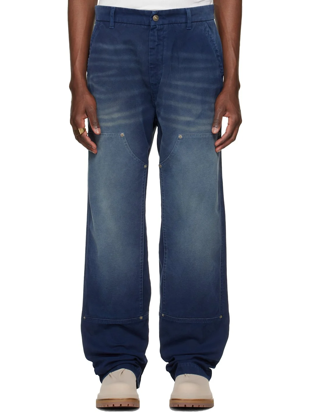 Navy Work Trousers - 1