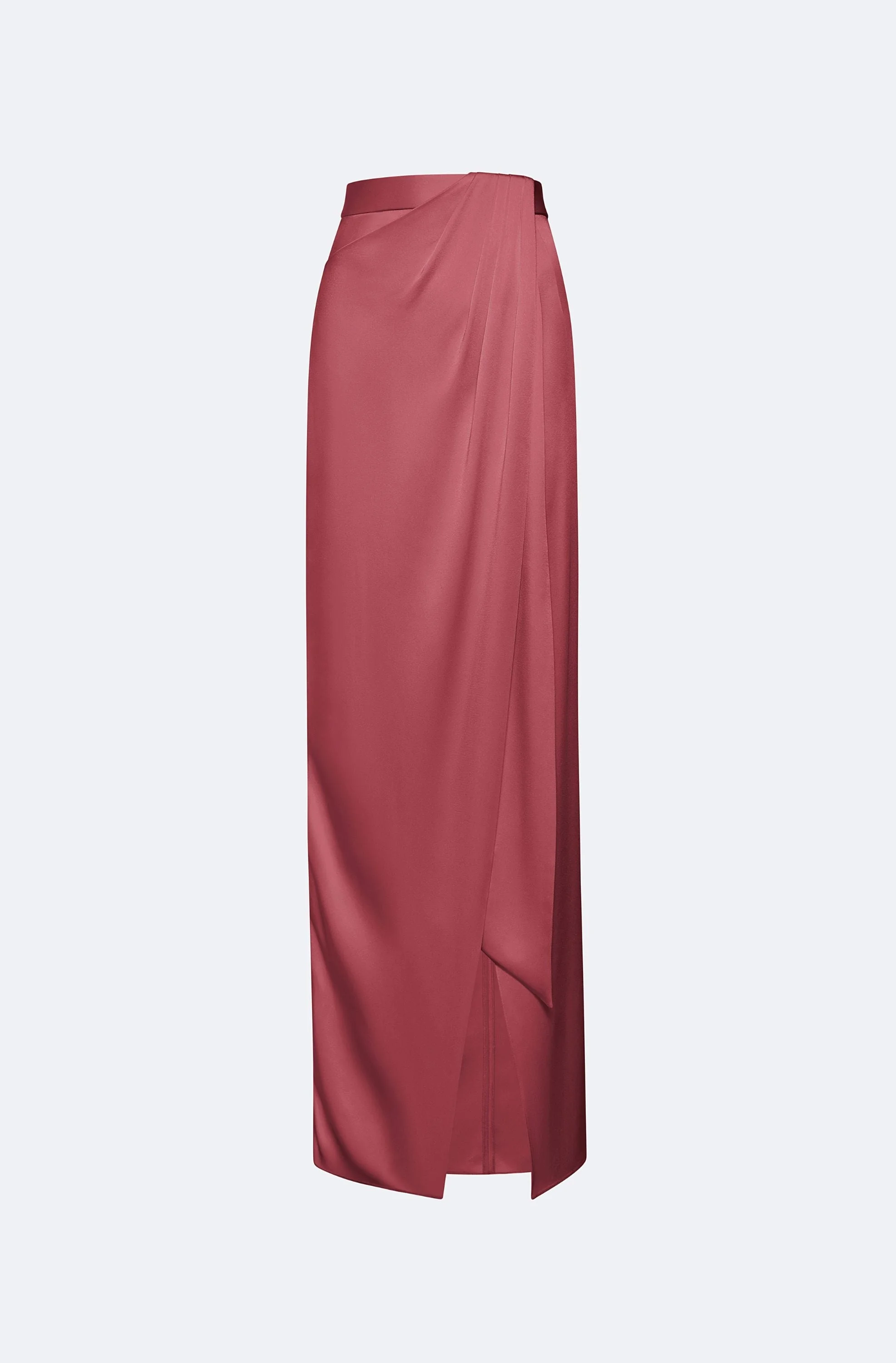Satin Wrap Maxi Skirt - 1