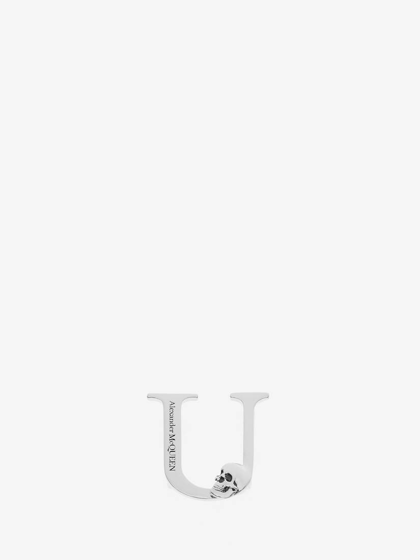 Alphabet Sneaker Charm in Silver - 1