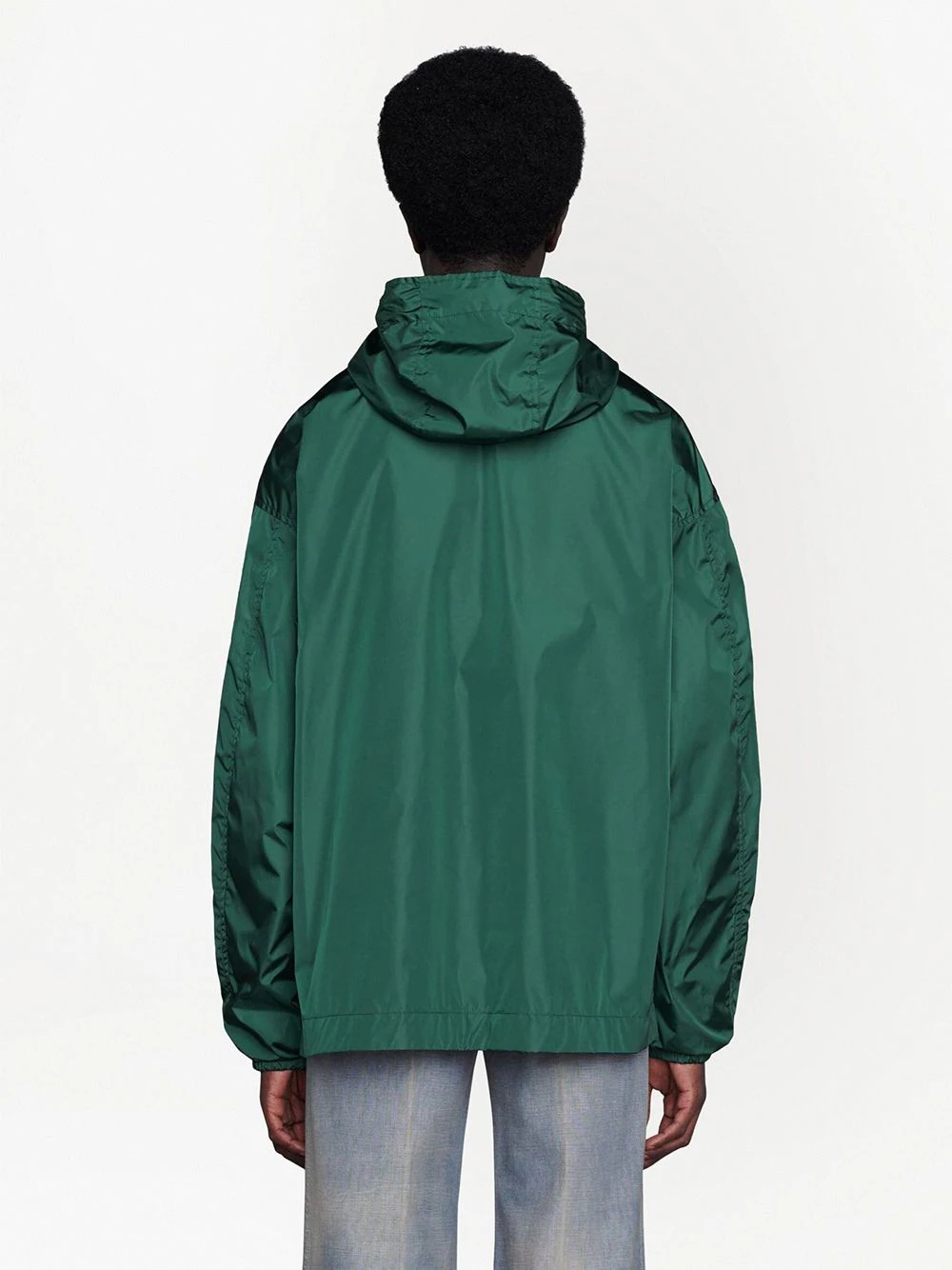 logo-patch hooded raincoat - 4