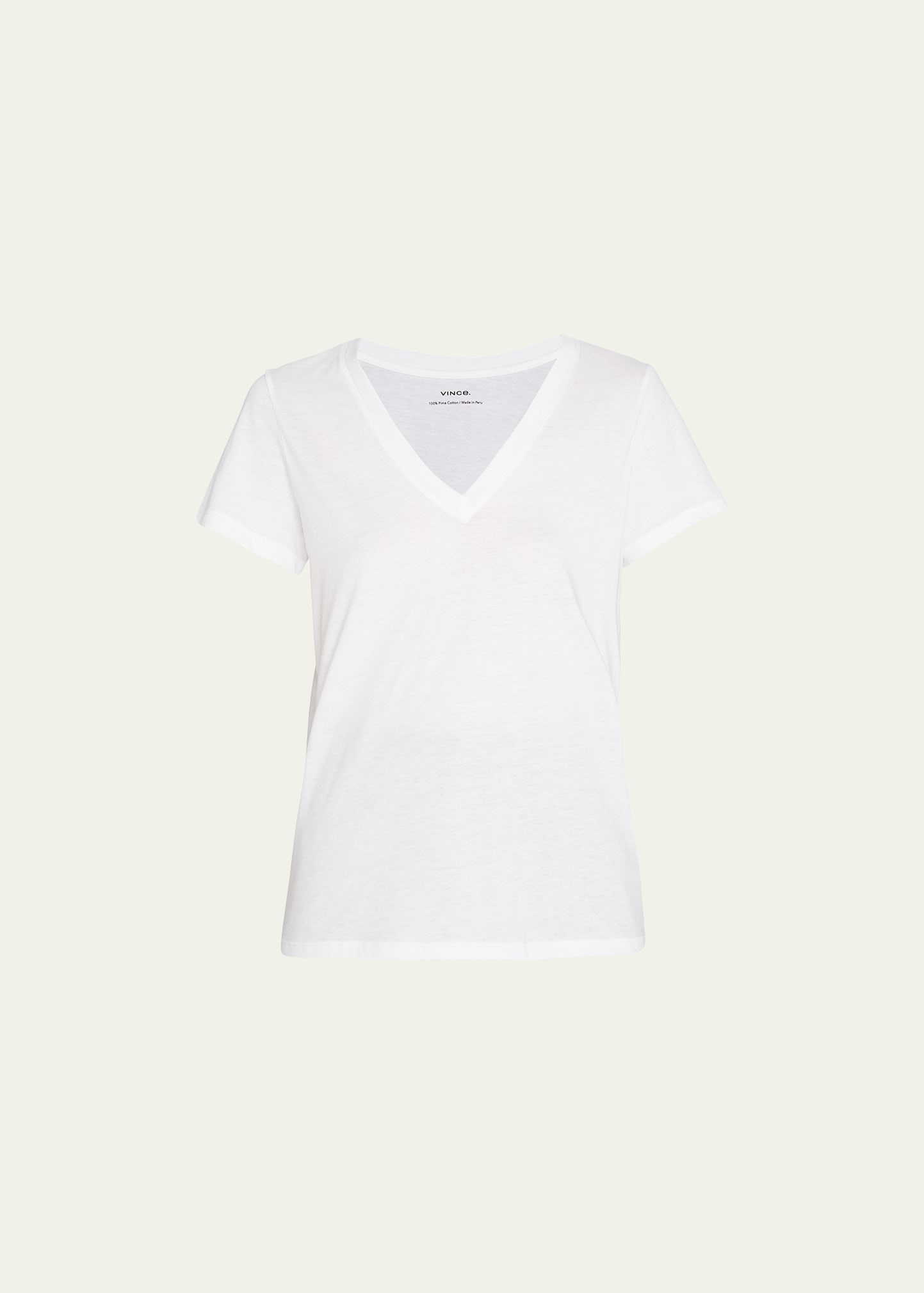 Essential Pima Cotton V-Neck Tee - 1