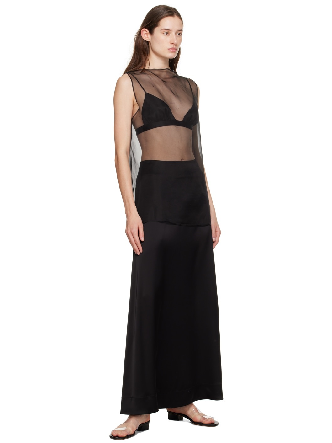 Black V-Neck Bra - 4