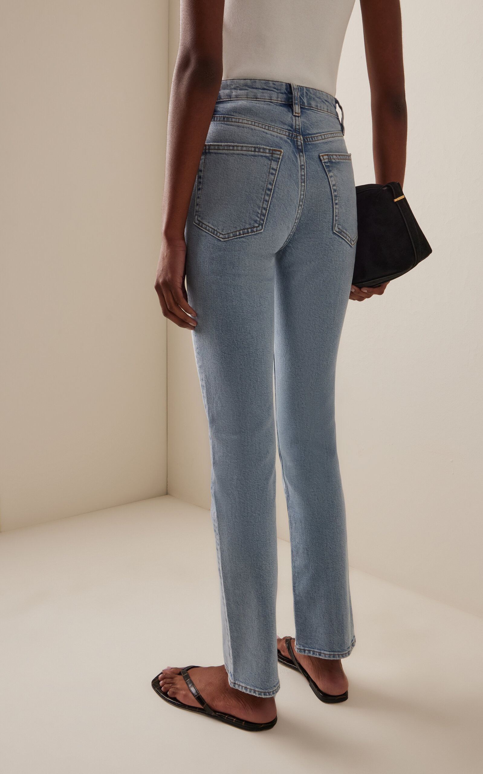 The Ruler Stretch High-Rise Straight-Leg Jeans light wash - 4
