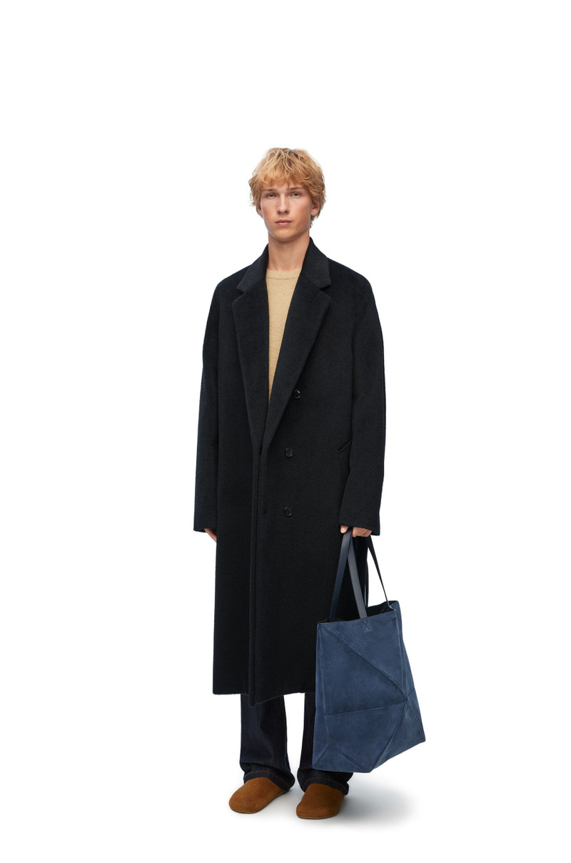 Loewe Double breasted coat in lama and wool outlook