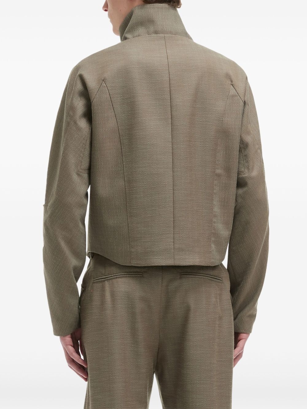 ruched-detailing jacket - 4