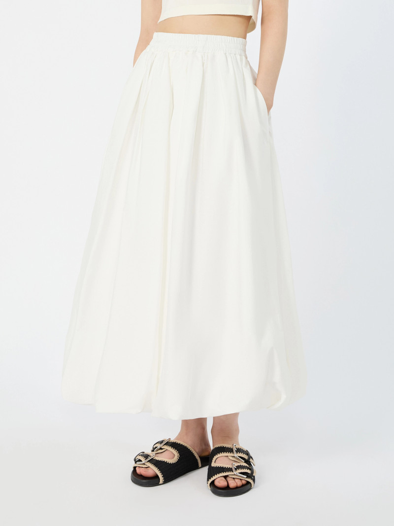 WKINUVOLE Cotton balloon skirt - IVORY 3