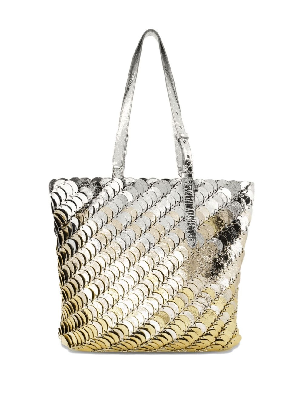 metallic chainmail tote bag - 2