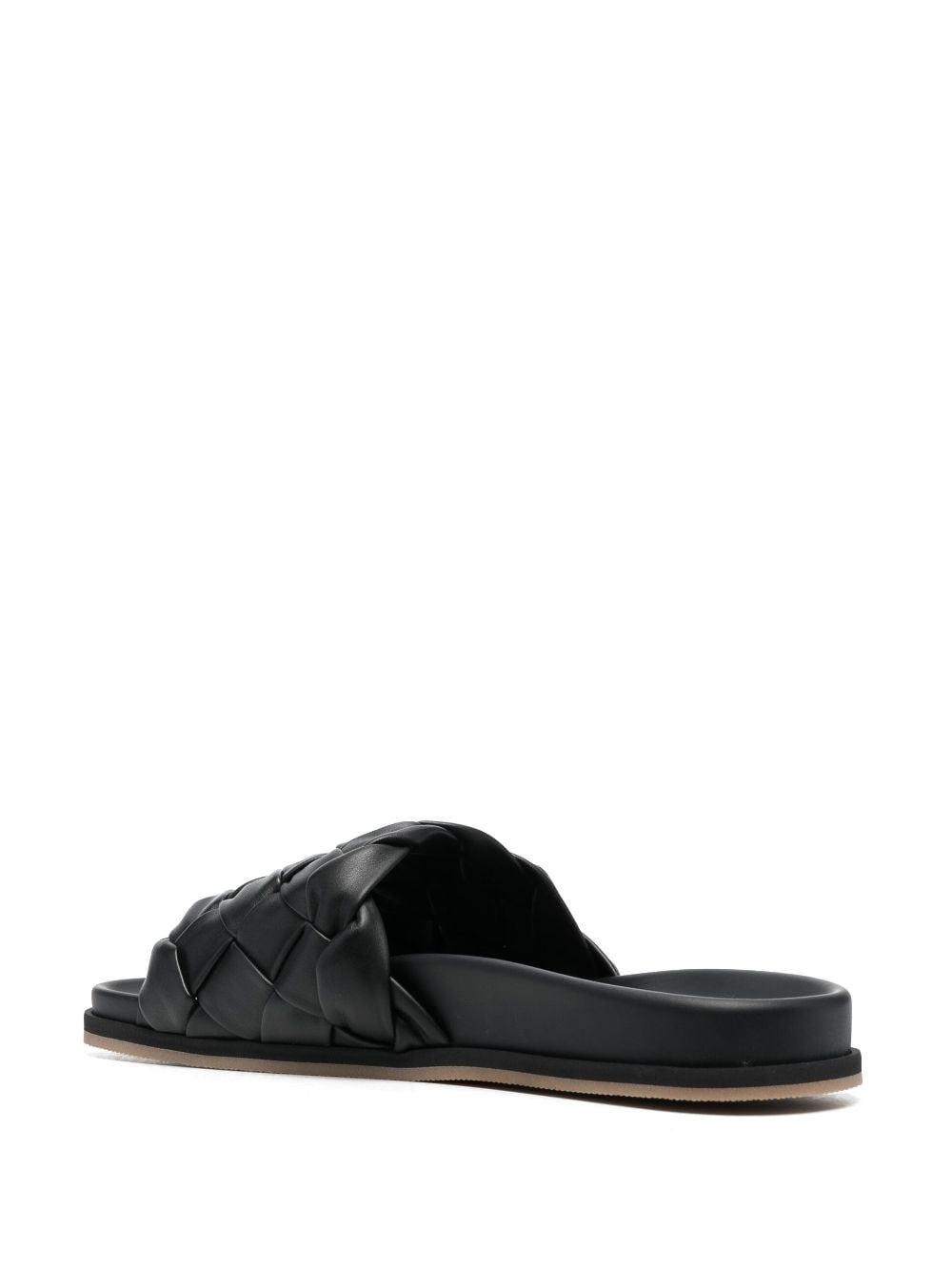 interwoven-design calf-leather slides - 3