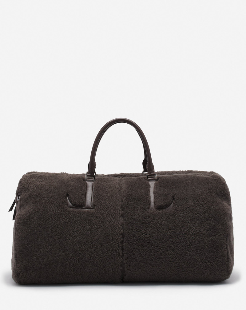 LANVIN X FUTURE SHEARLING TRAVEL BAG 4