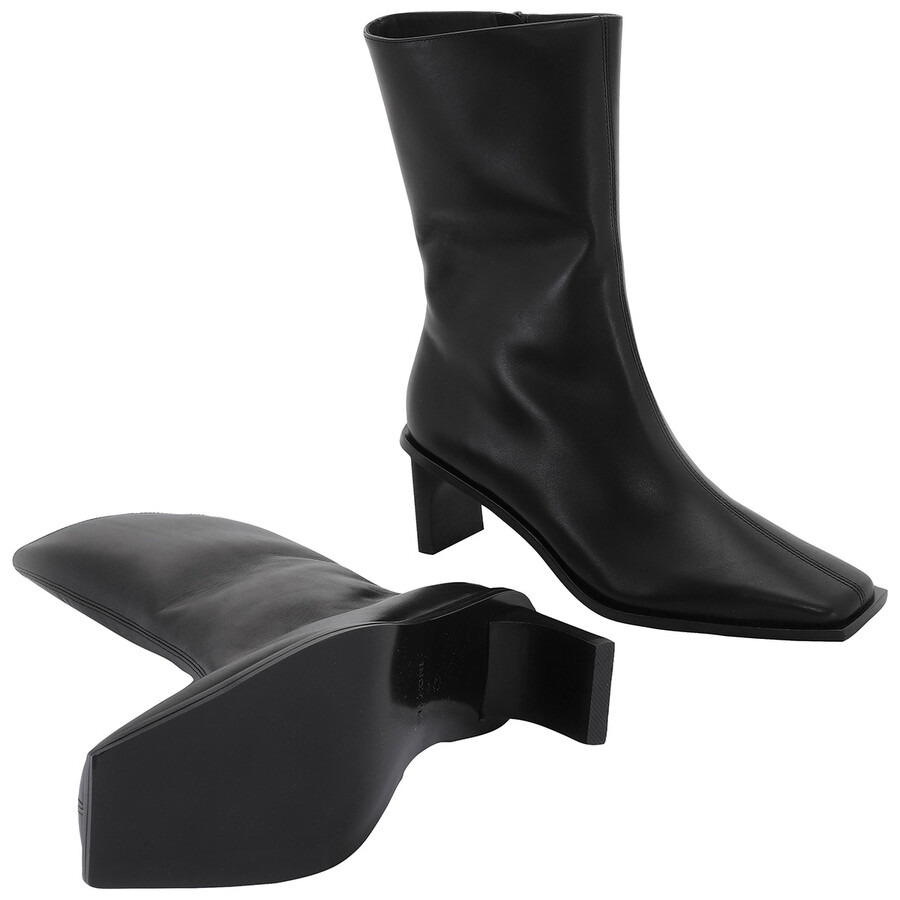 St Agni Block Heel Leather Border Boots - 2