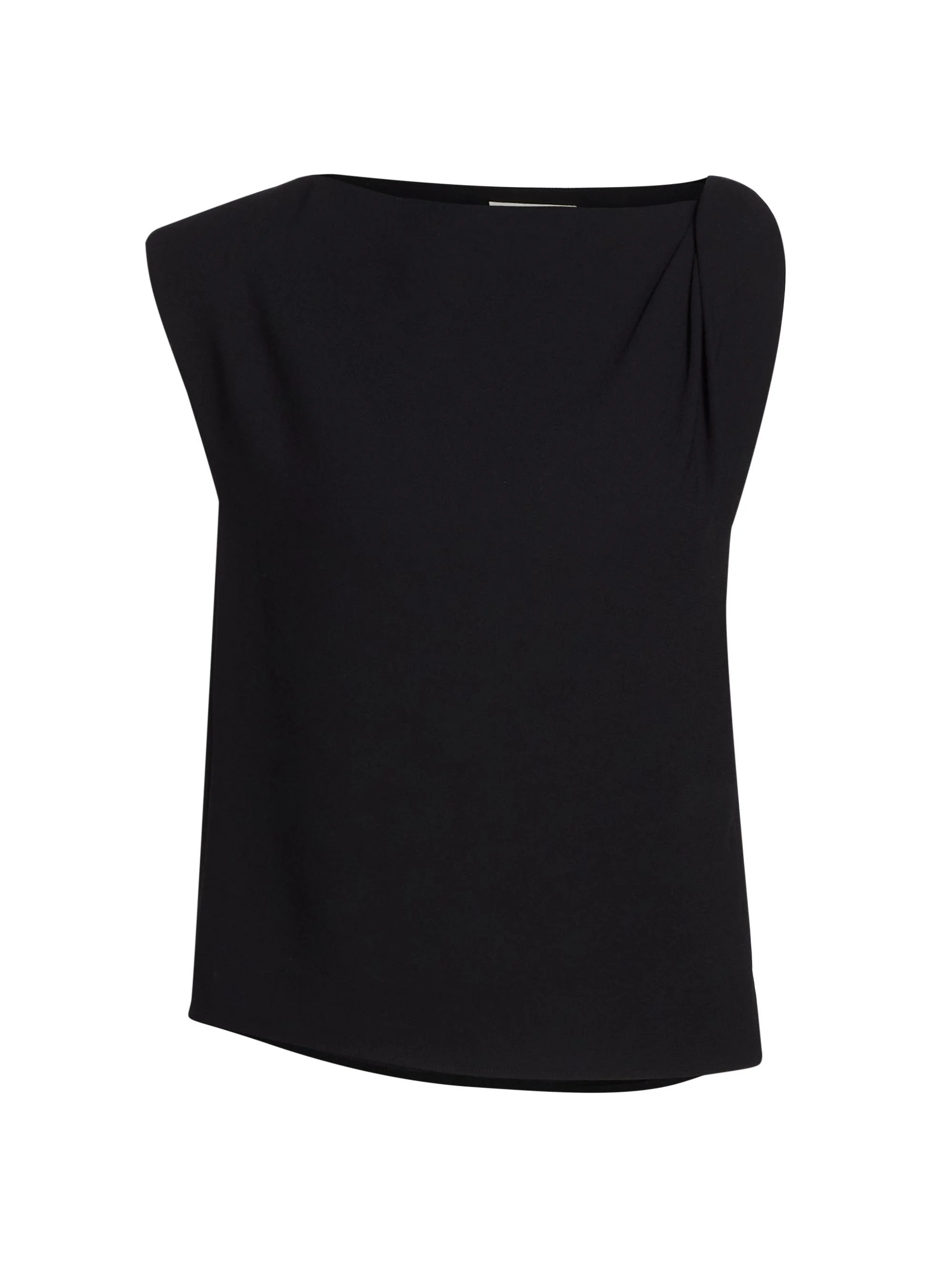 Women's Draped Sleeveless Top - Black - 1