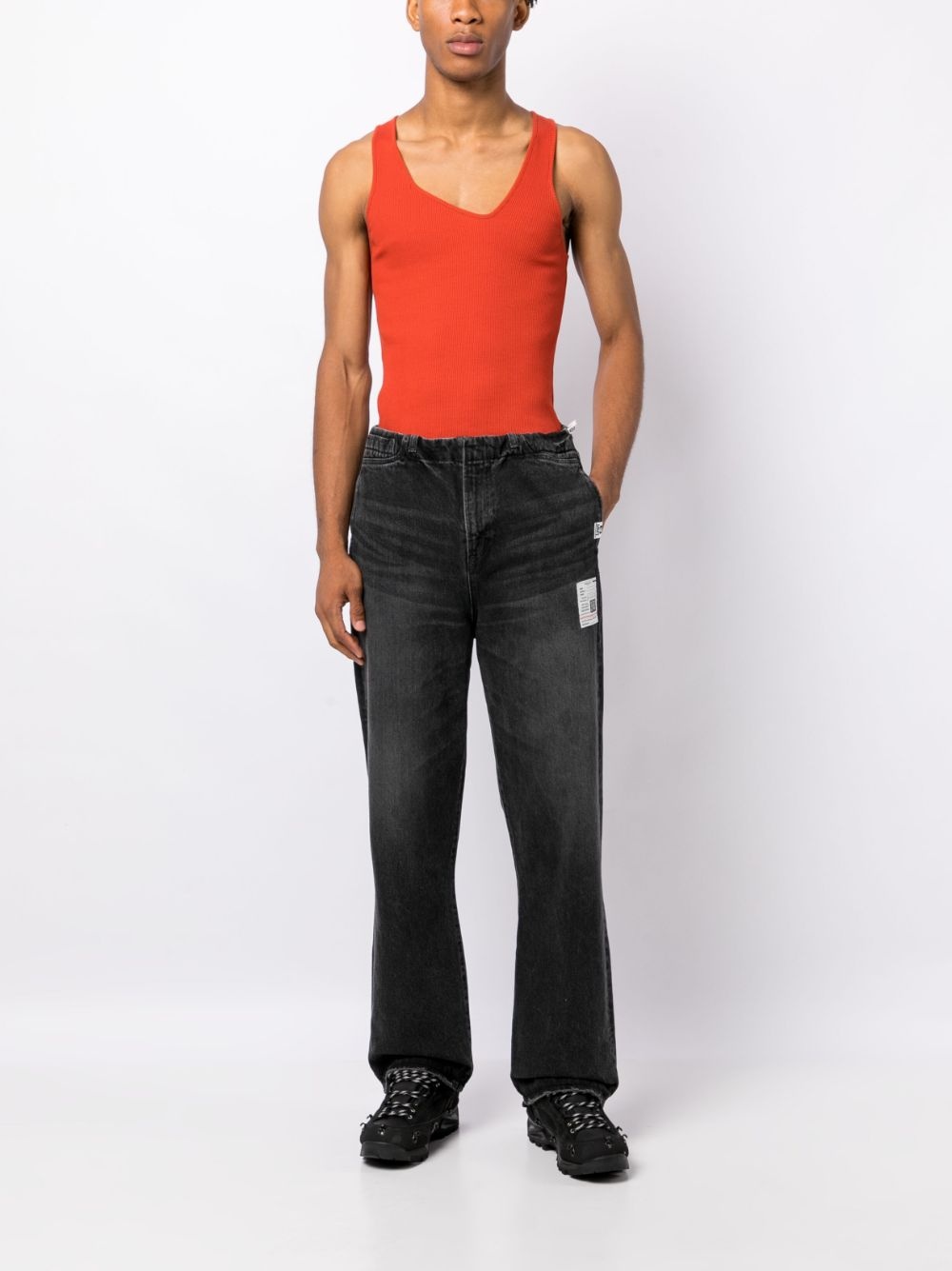 mid-rise wide-leg jeans - 4