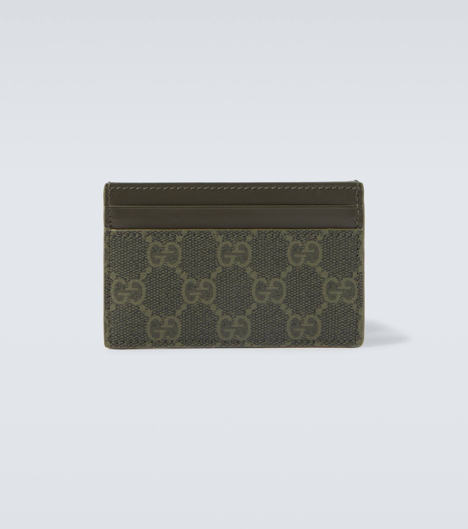 GG Canvas and leather card holder - 2