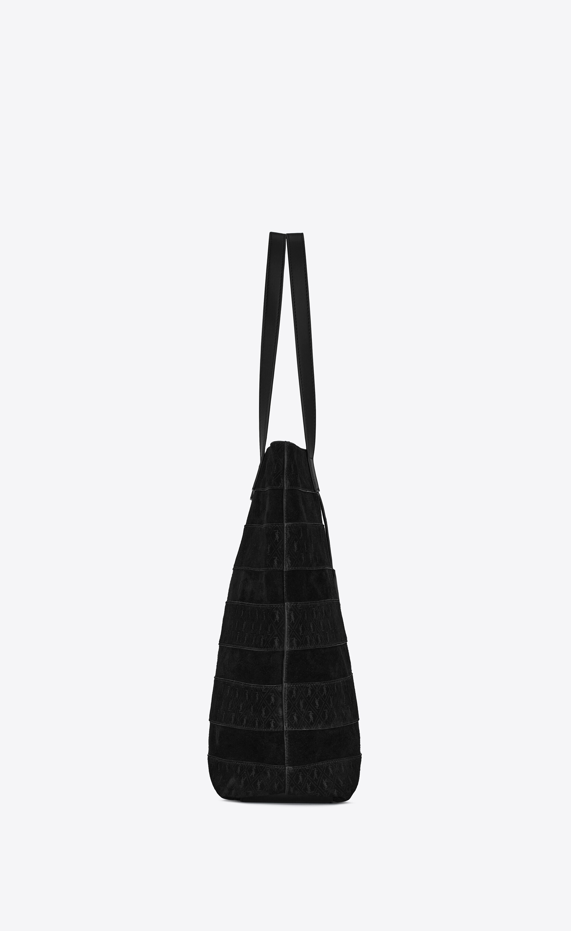 le monogramme shopping bag in patchwork ysl suede - 3