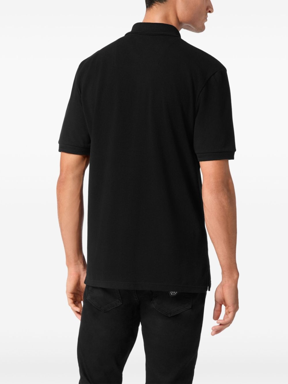 logo-patch polo shirt - 4