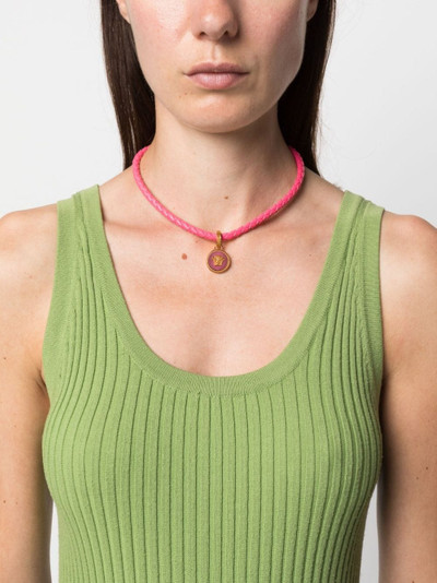 VERSACE Medusa Head leather necklace outlook