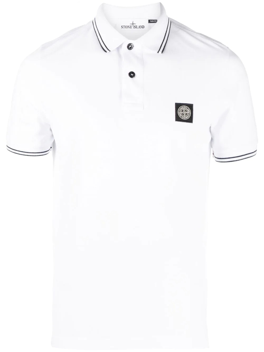 Compass-patch polo shirt - 1