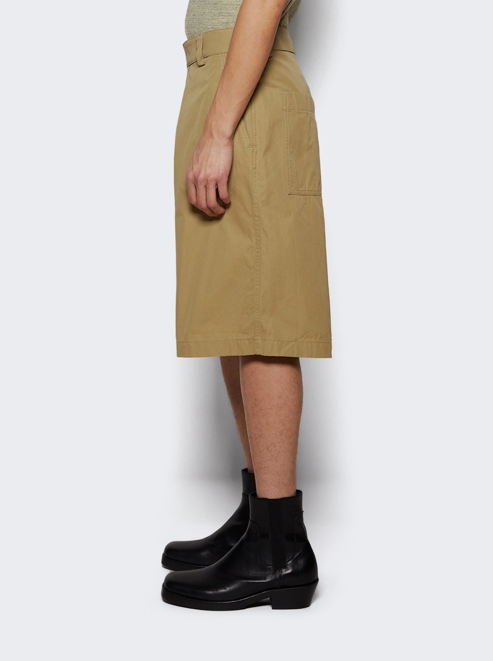 Light Cotton Twill Shorts Flint - 3