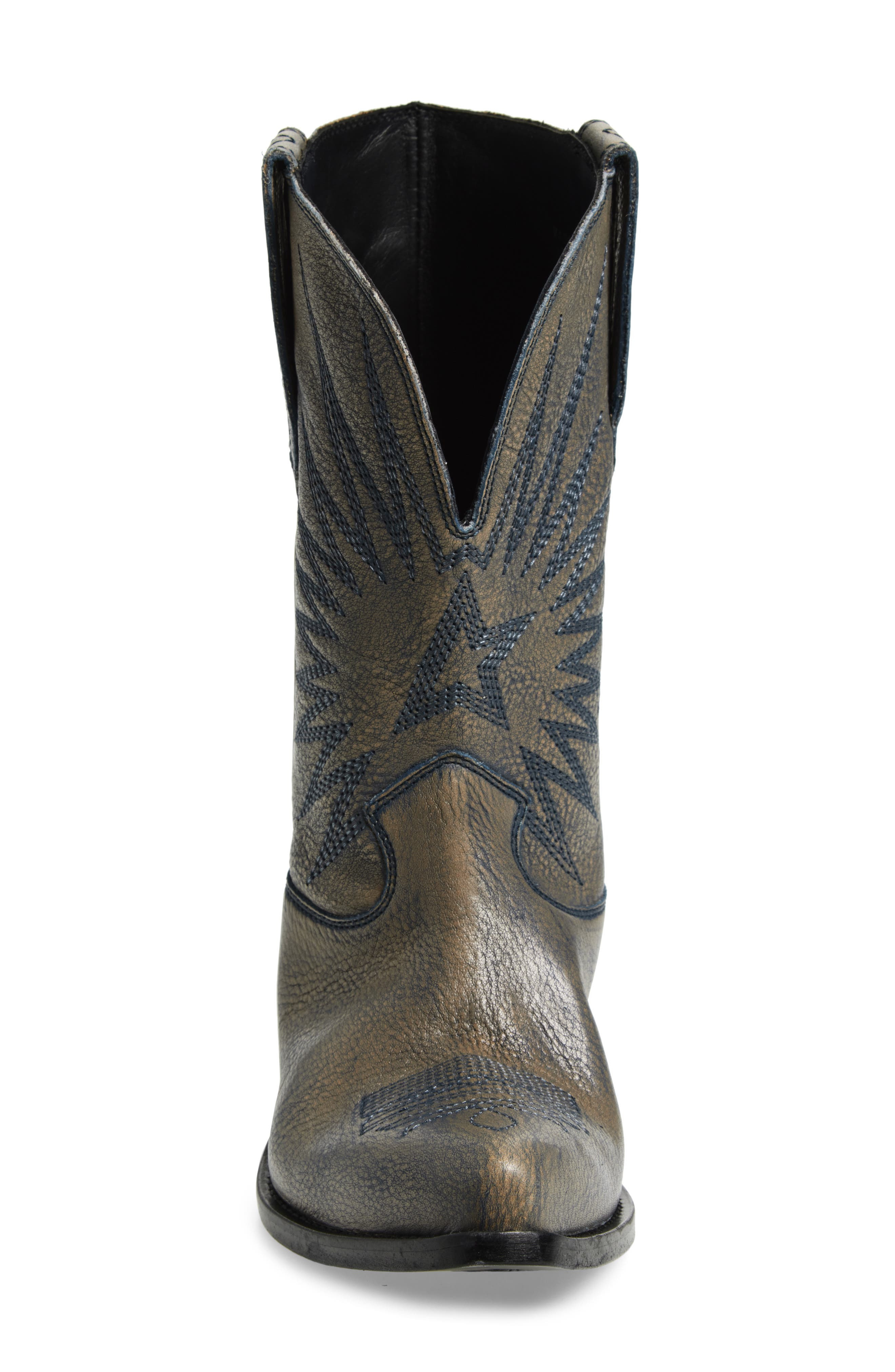 Golden Goose Wish Star Short Western Boot in Beige/Avio at Nordstrom - 4