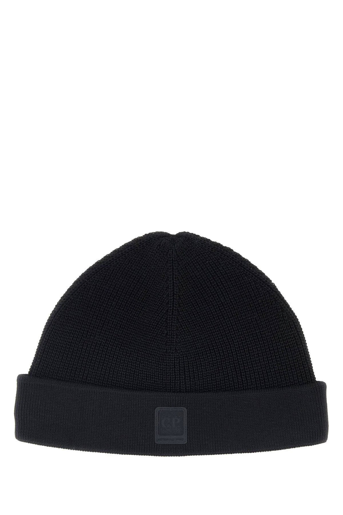 Black cotton beanie hat - 1
