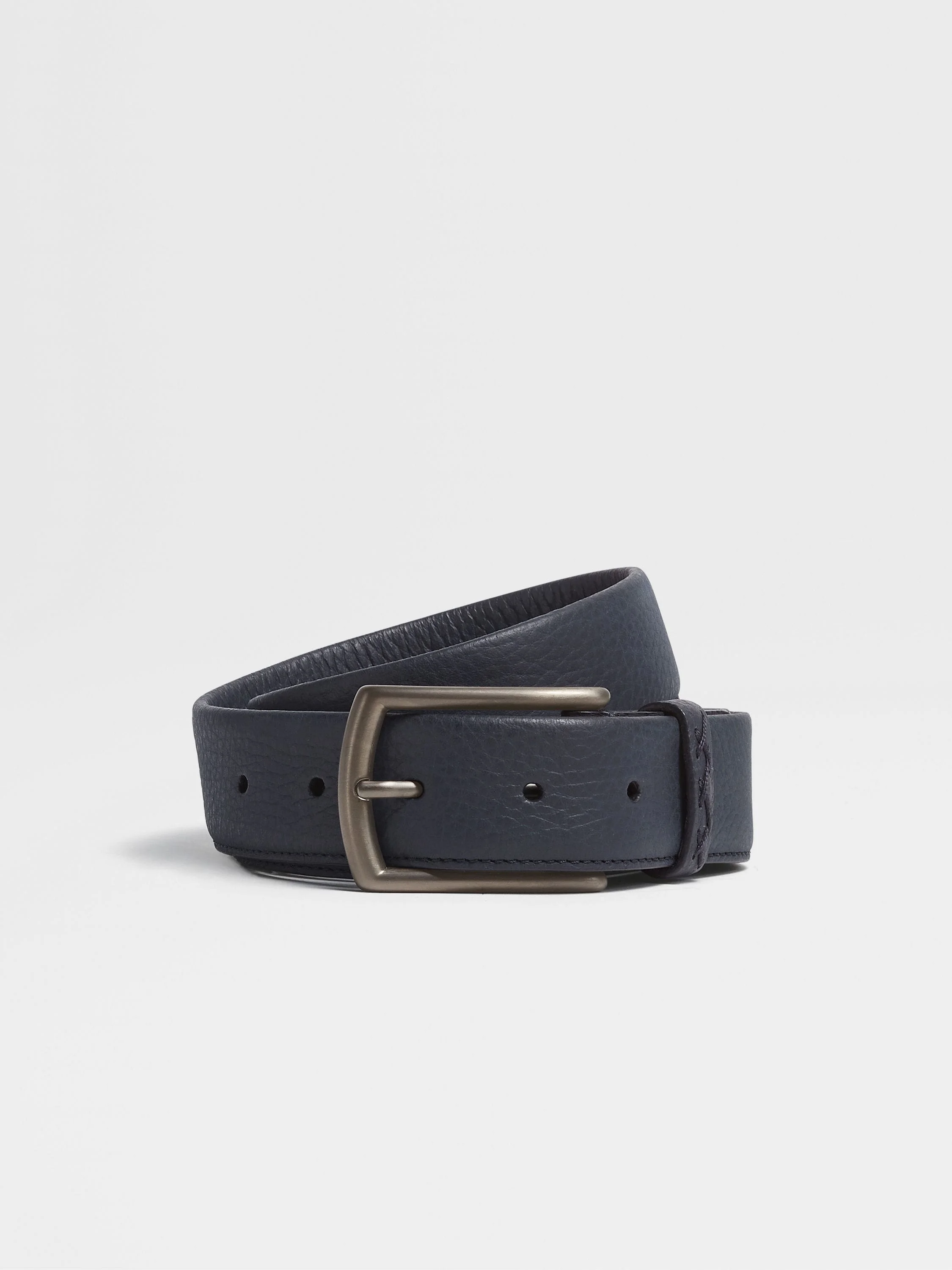 NAVY BLUE LEATHER BELT - 1