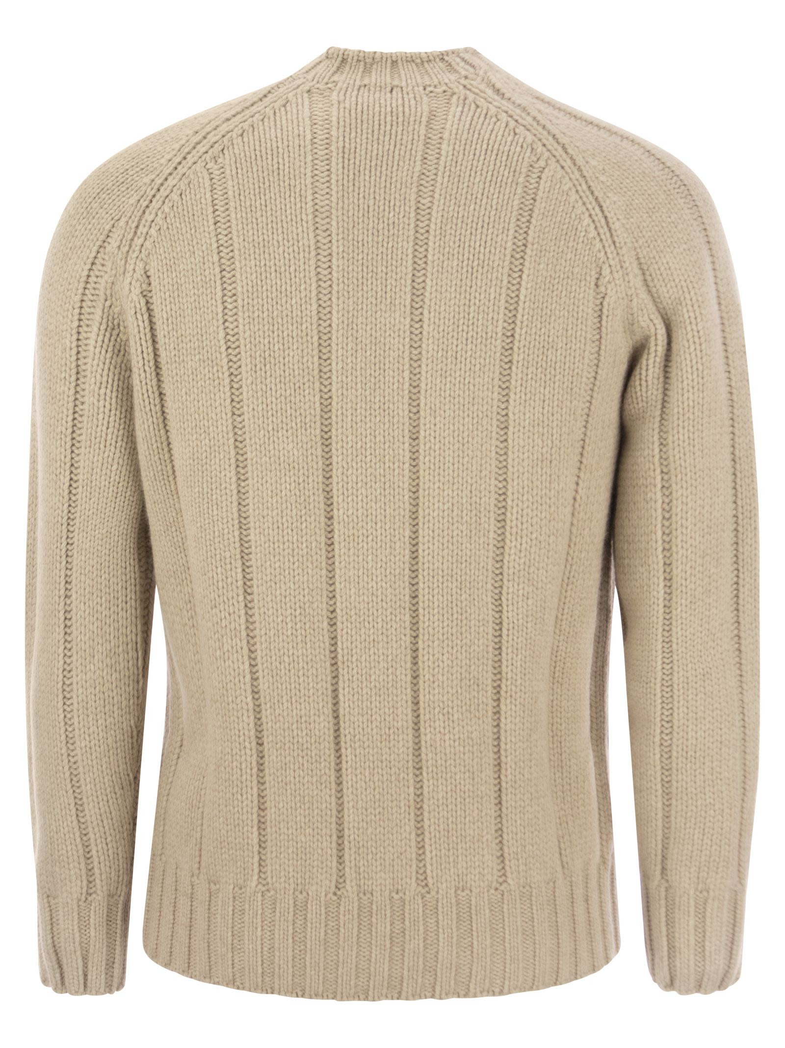 Brunello Cucinelli Men Flat-Ribbed Cashmere Sweater - 2