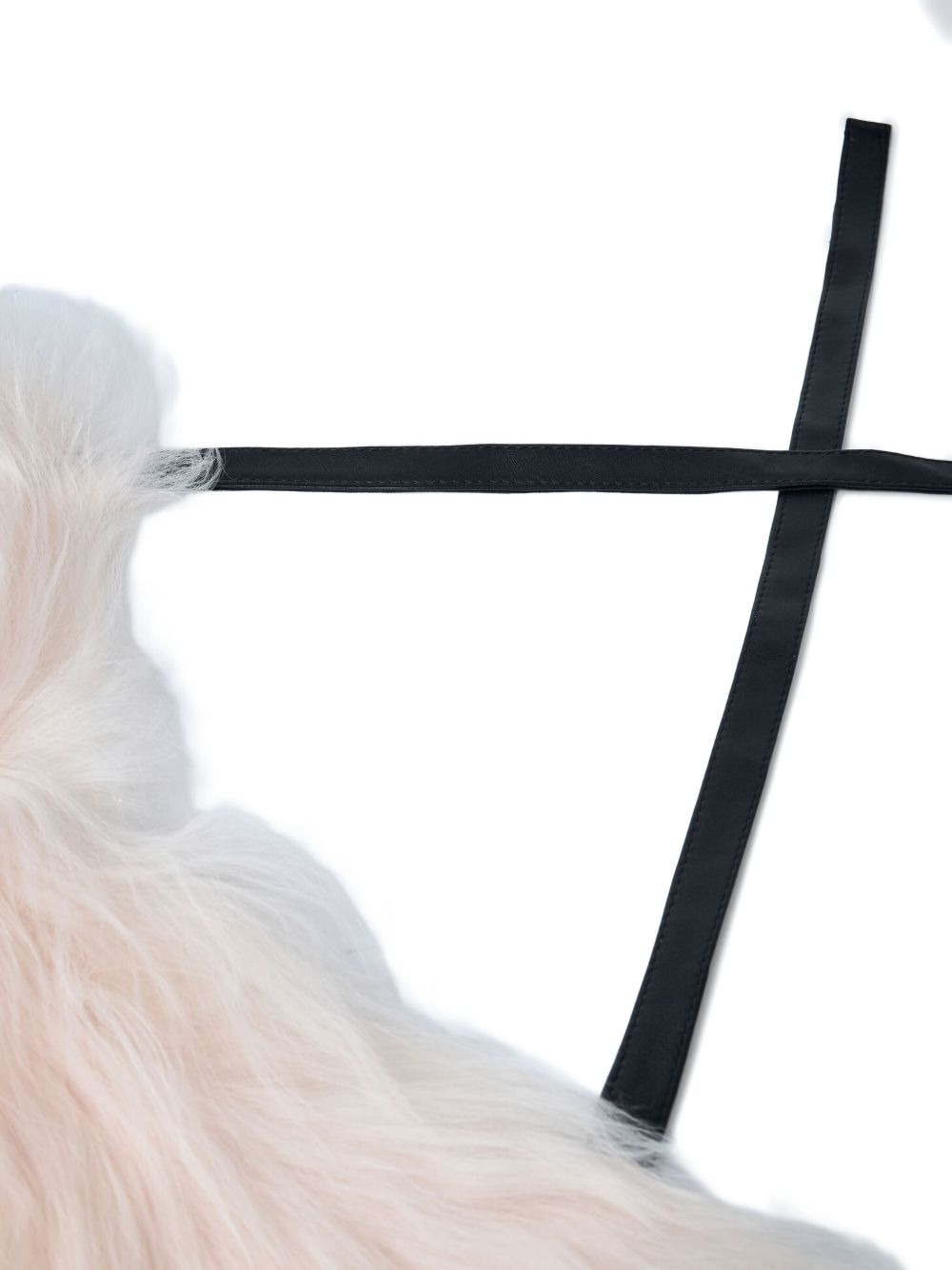 shearling self-tie scarf - 2