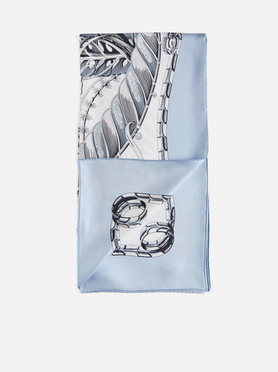 FERRAGAMO Fish print silk scarf outlook