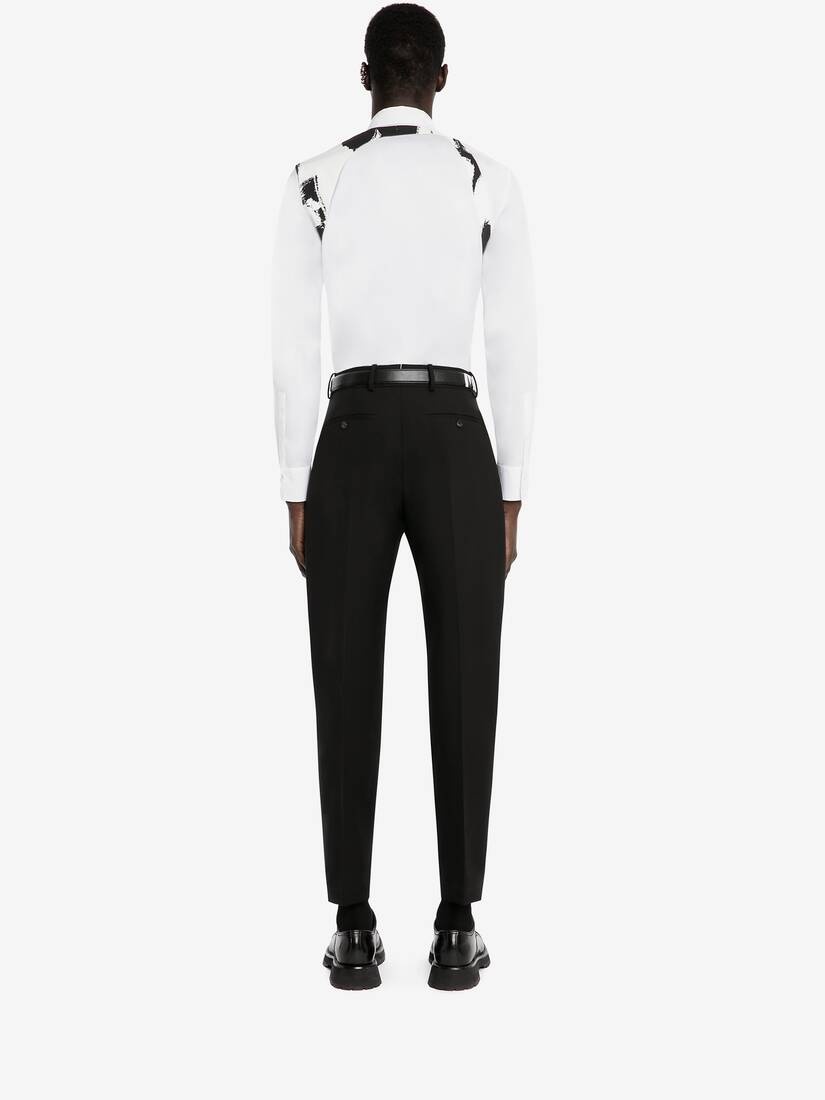 Mcqueen Graffiti Harness Shirt in White - 4