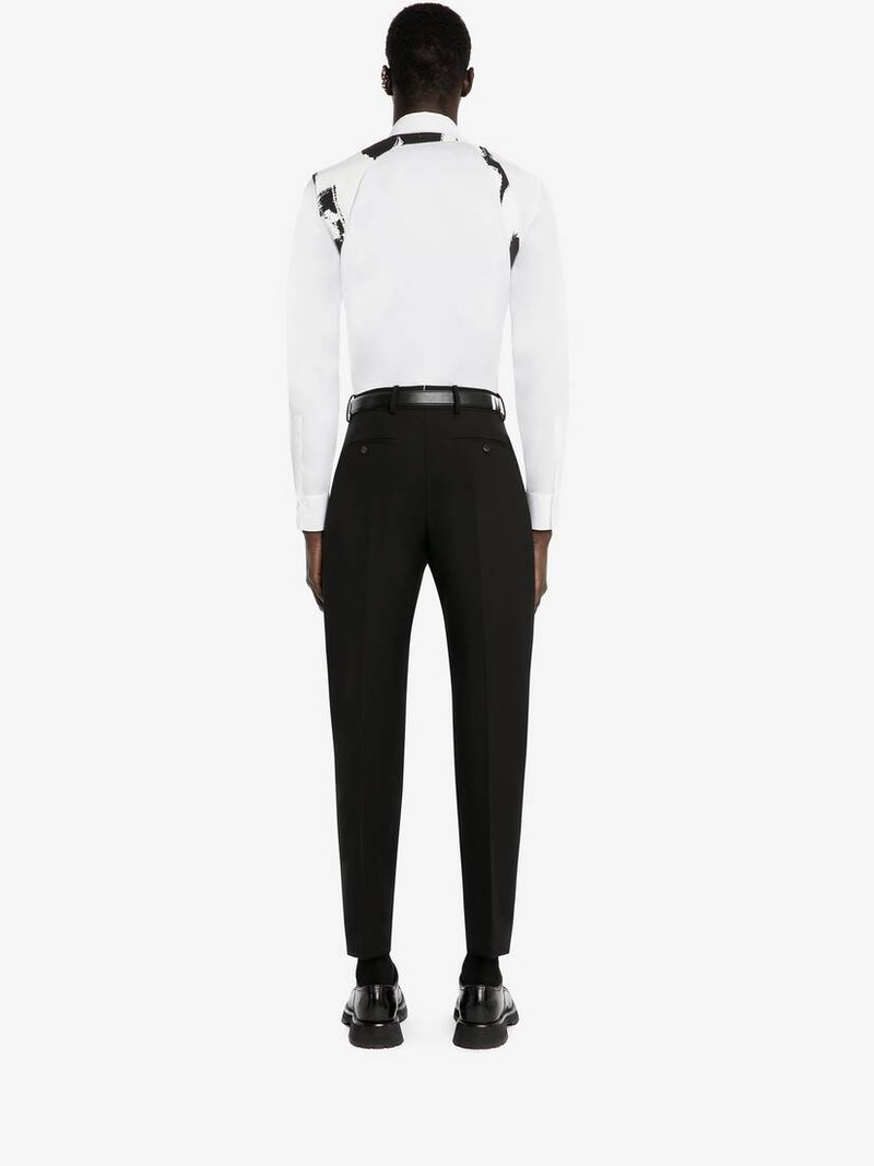Mcqueen Graffiti Harness Shirt in White 4